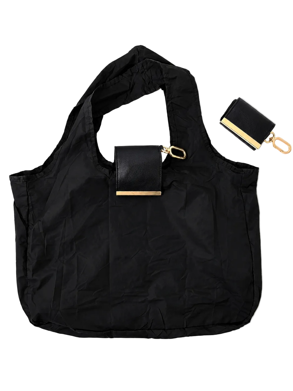 Sac porte-clés pliable noir intense
