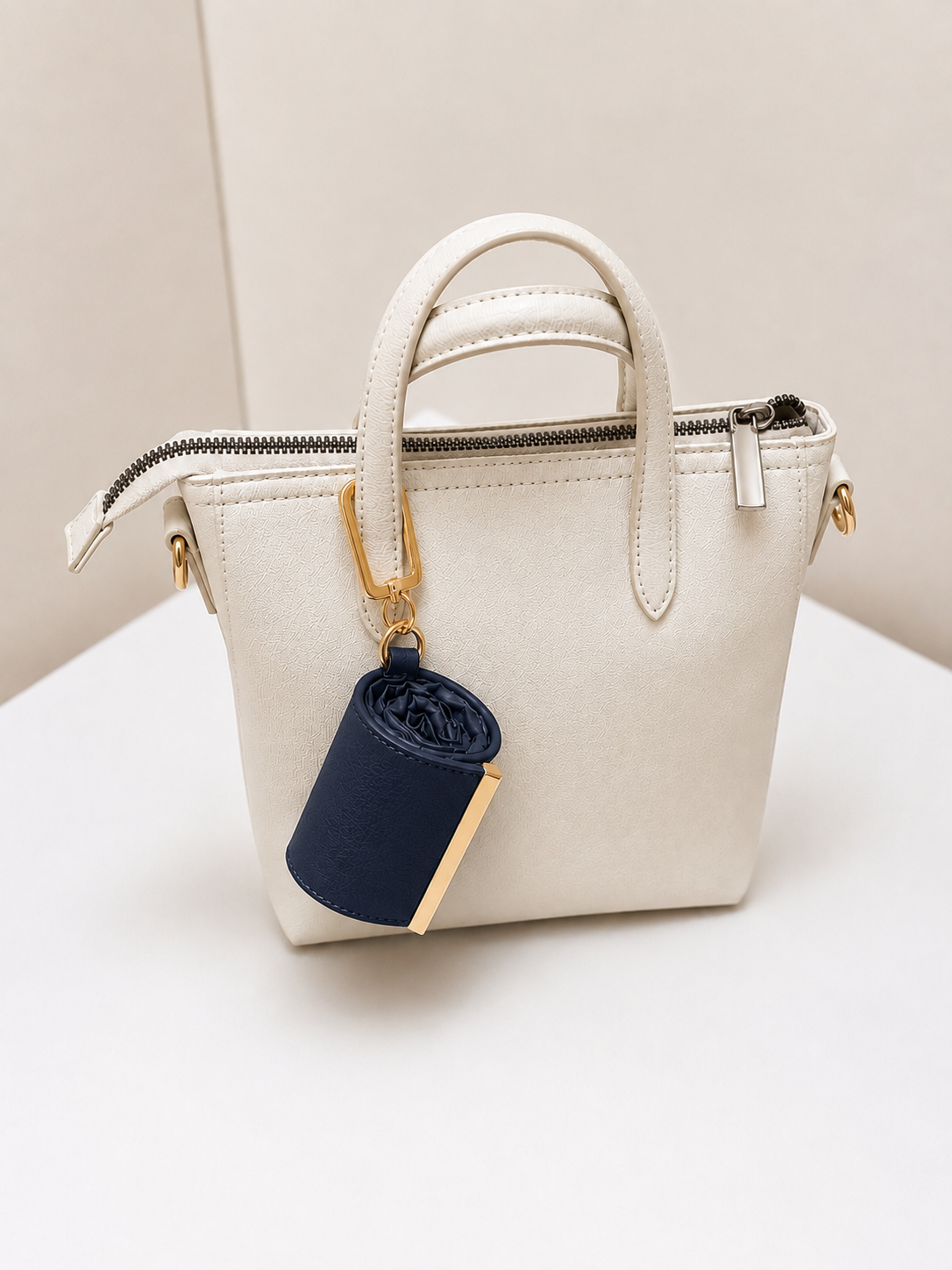 Sac porte-clés pliable bleu marine