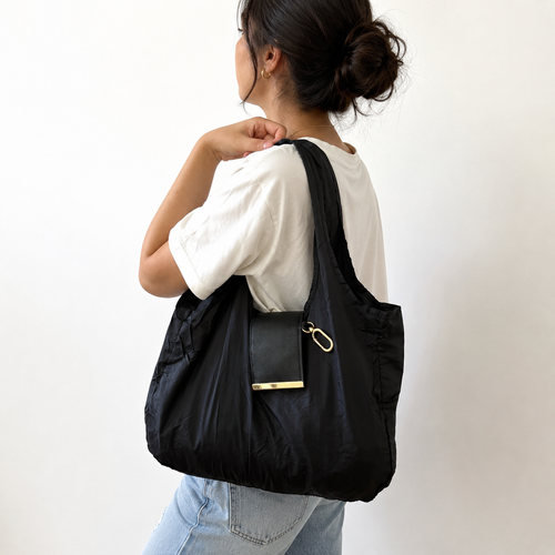 Sac porte-clés pliable noir intense