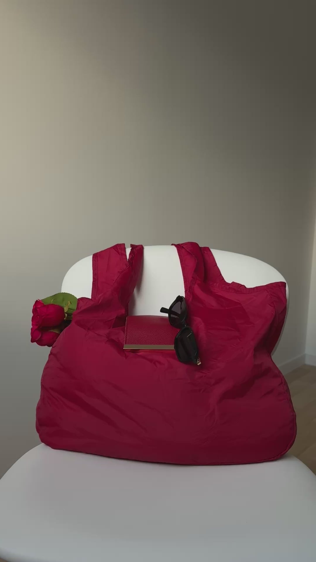 Sac porte-clés pliable rouge passion
